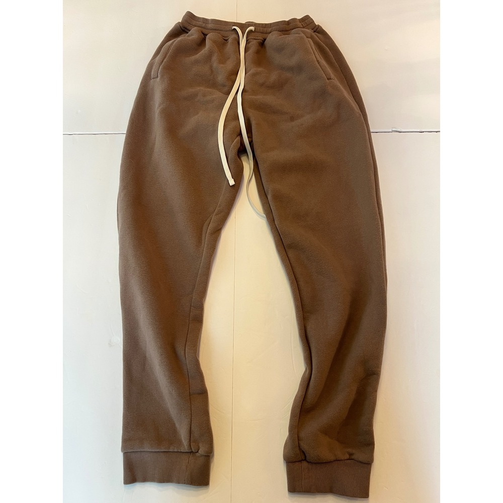 Fashion Nova Baby Girl Graphic Joggers Taupe Brown Fleece Sweatpants Medium
